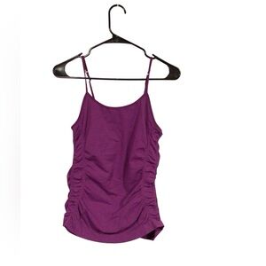 Nordstrom classiques entier purple tank top with ruched sides size L
